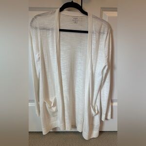 J. Crew White Cardigan